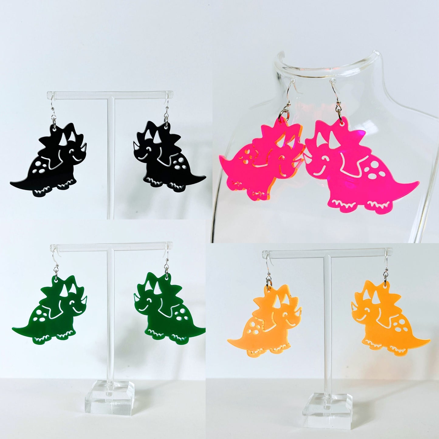 Triceratops Earrings