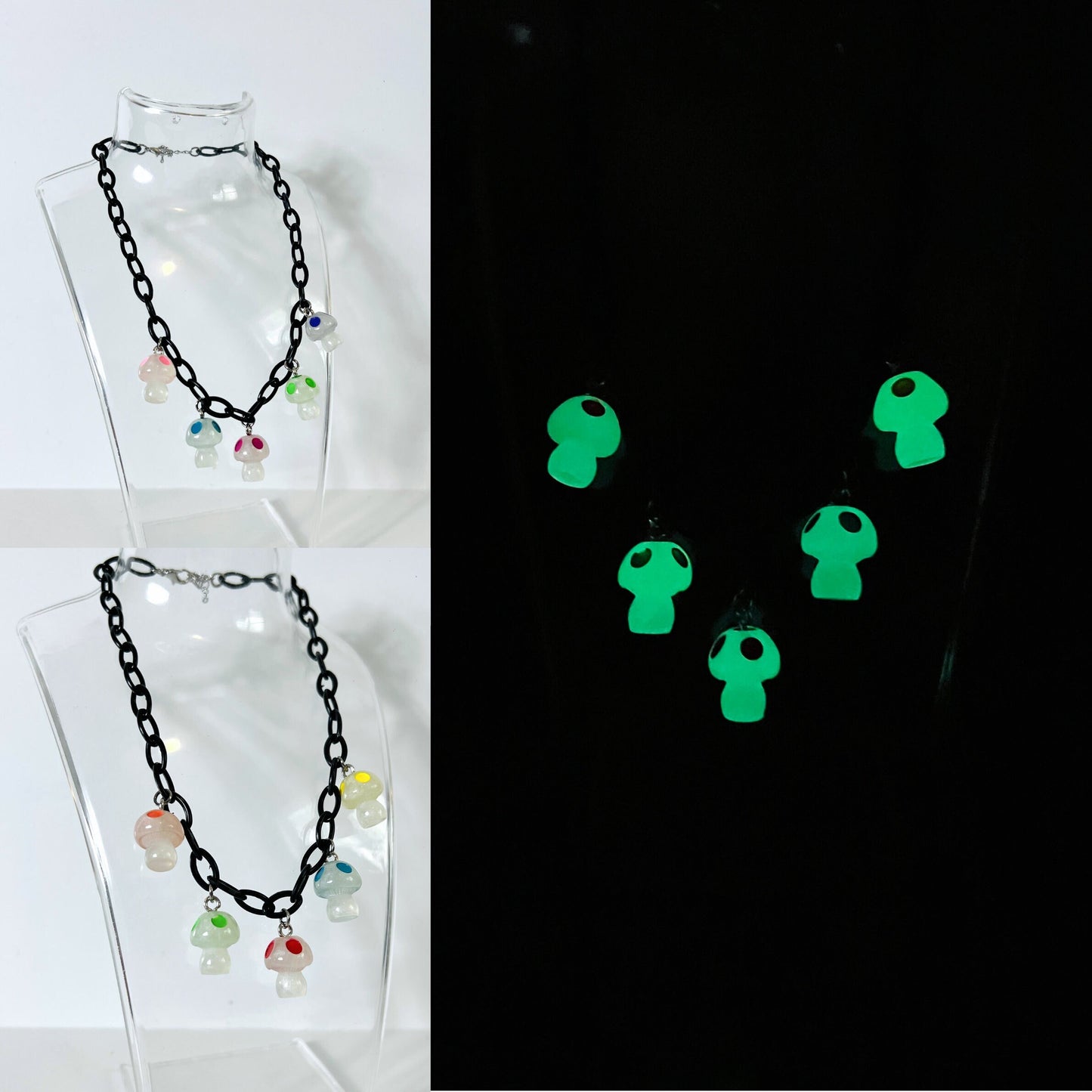 Glow in the Dark Mushroom Choker