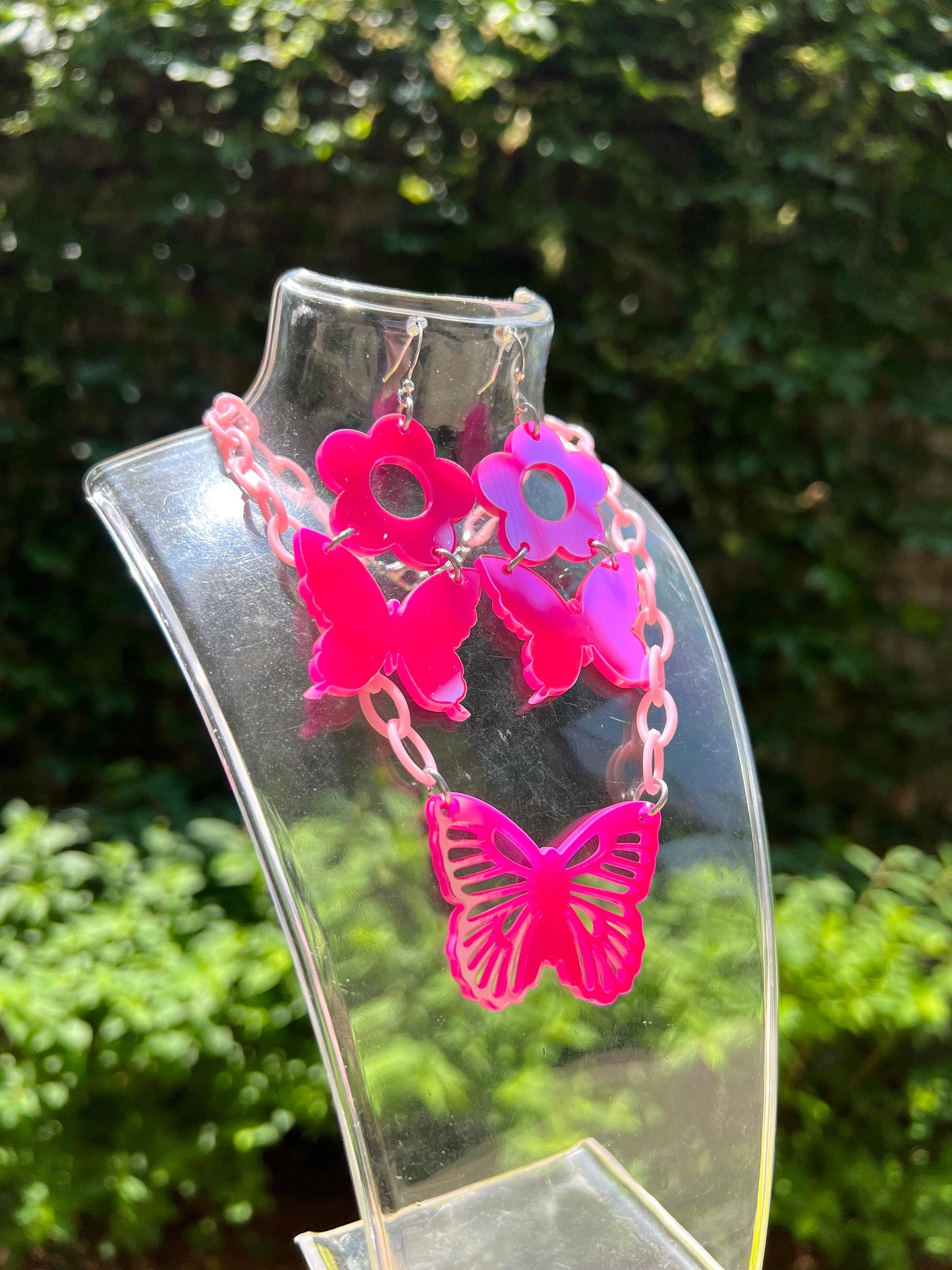 Pink Reborn Butterfly Choker